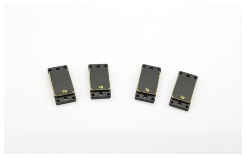 Brass Left/Right plates - (2.0g x 4pcs) - Click Image to Close