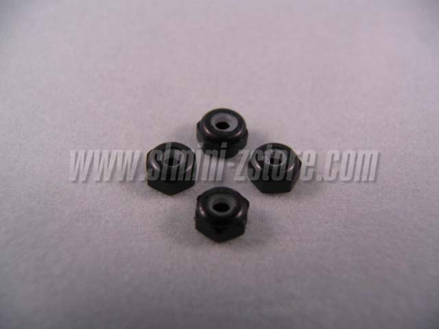 PN Racing Aluminum 2mm Lock Nut (Black) - Click Image to Close