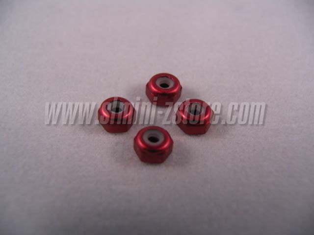 PN Racing Aluminum 2mm Lock Nut (Red)
