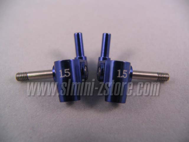 PN MR-02/MR-015 Aluminum Steering Knuckles 1.5° (Blue) - Click Image to Close