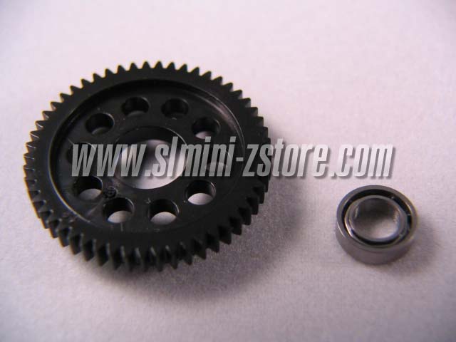 PN Racing Delrin 64 Pitch Spur Gear 53 Tooth w/ Bearing - Click Image to Close