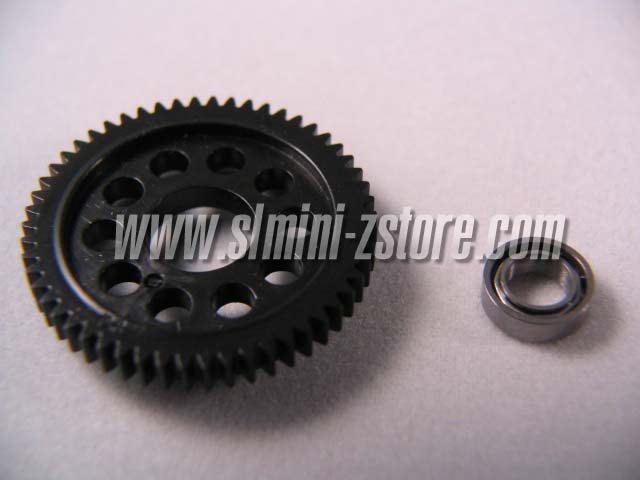 PN Racing Delrin 64 Pitch Spur Gear 54 Tooth w/ Bearing - Click Image to Close